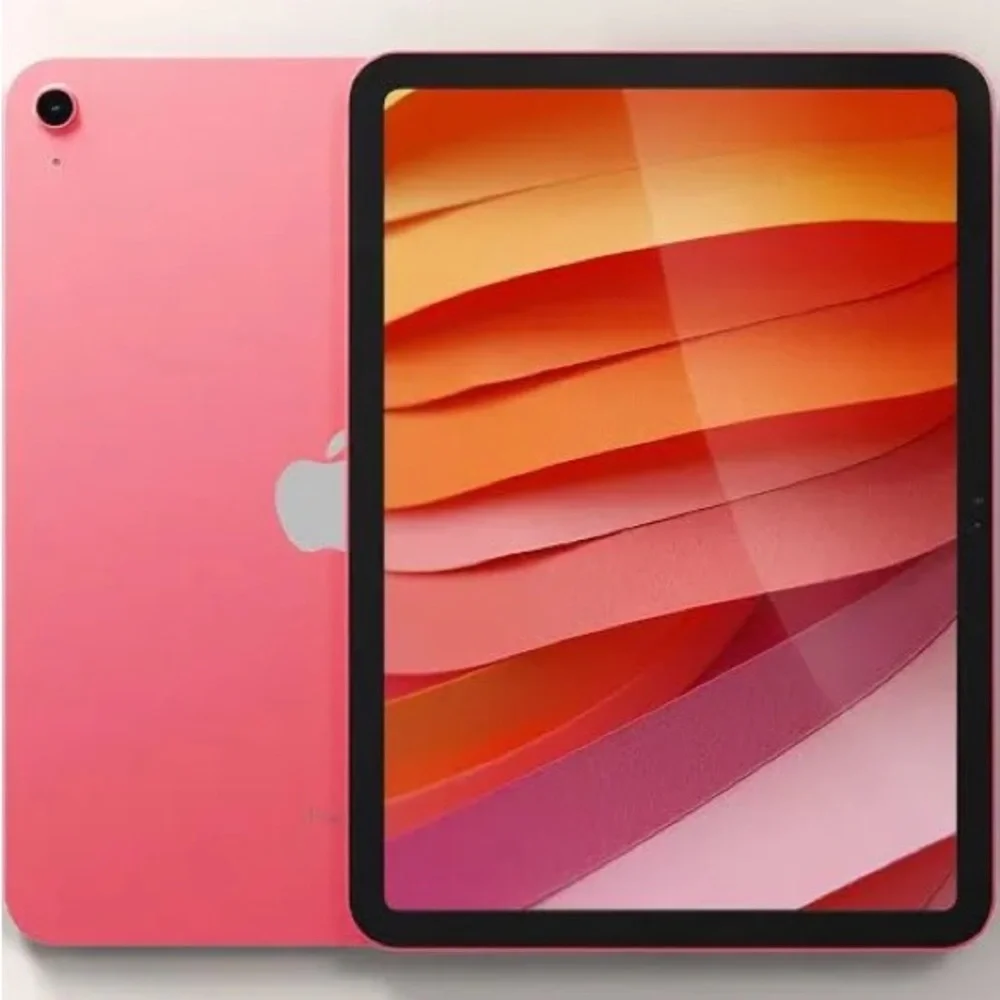 Apple Pink Tablet with Edge-to-Edge Display
